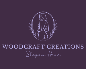 Woman Nude Body logo design