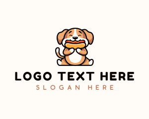 Animal - Hotdog Sandwich Dog logo design