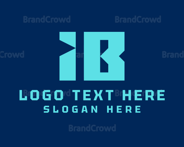 Letter IB Tech Monogram Logo