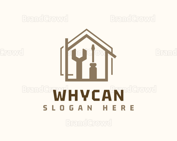 Handyman House Wrench Logo