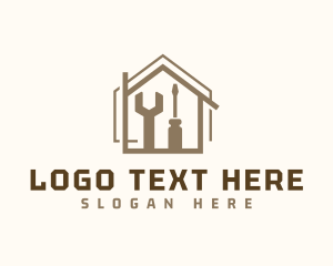 Remodeling - Handyman House Wrench logo design