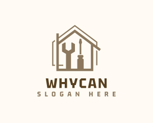 Handyman House Wrench Logo