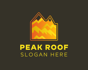 Nature Mountain Peak logo design