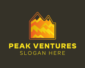 Nature Mountain Peak logo design