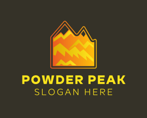 Nature Mountain Peak logo design