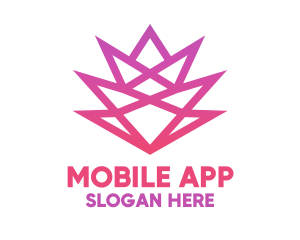 Shape - Pink Geometric Flower logo design