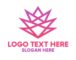 Decorative - Pink Geometric Flower logo design