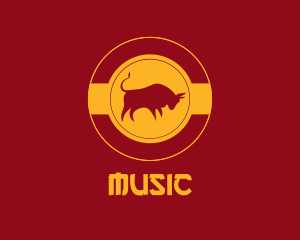 Cultural - Asian Gold Ox logo design