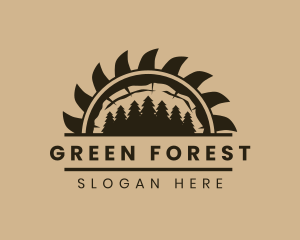 Forest Wood Sawmill logo design