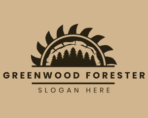 Forest Wood Sawmill logo design