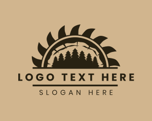 Logging - Forest Wood Sawmill logo design