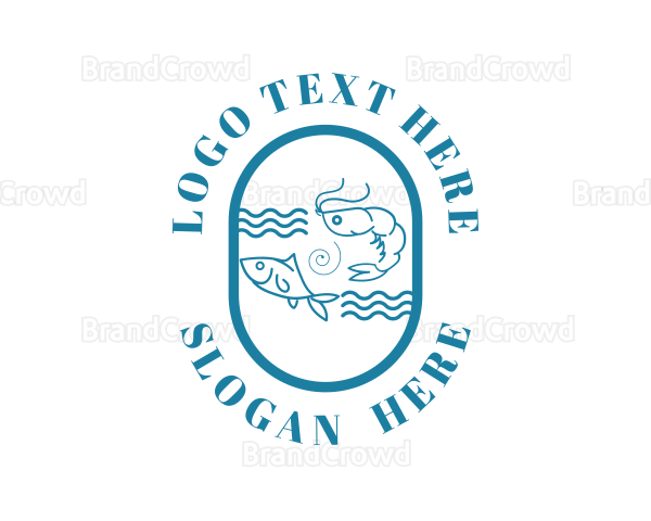 Fish Shrimp Seafood Logo