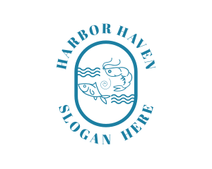 Fish Shrimp Seafood logo design