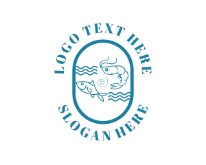 Seafood Restaurant - Fish Shrimp Seafood logo design