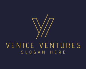 Venture Capital Asset Management Letter V logo design