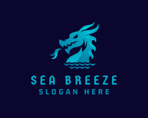 Sea Dragon Creature logo design