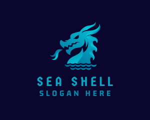 Sea Dragon Creature logo design