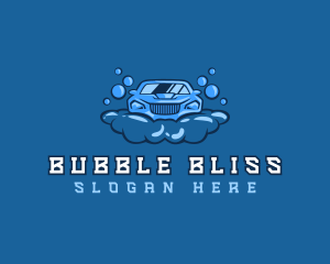 Car Bubble Wash logo design