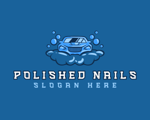 Car Bubble Wash logo design