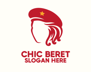 Beret - Red Hat Lady logo design