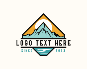 Trekking - Mountain Peak Tourism logo design