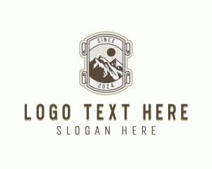 Outdoor - Trekking Mountain Peak logo design