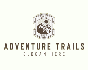 Trekking Mountain Peak logo design