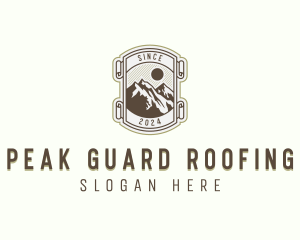 Trekking Mountain Peak logo design