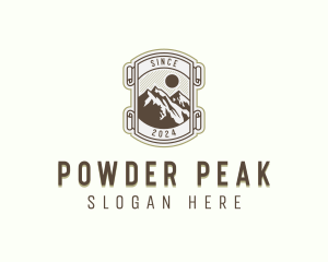 Trekking Mountain Peak logo design