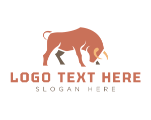 Expensive - Strong Wild Bull logo design