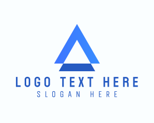 Blue - Minimalist Startup Organization Letter A logo design