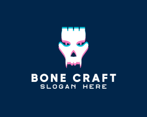 Skeleton - Skeleton Skull Fangs logo design