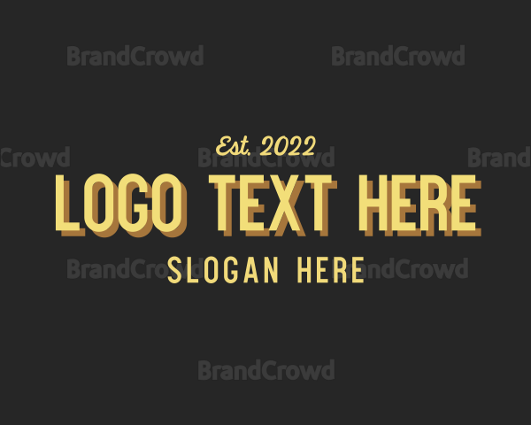 Retro Signage Business Logo