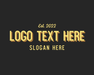 Retro - Retro Signage Business logo design