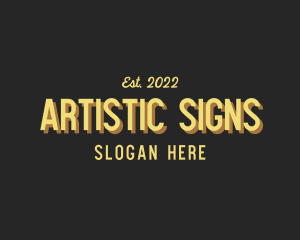 Signage - Retro Signage Business logo design