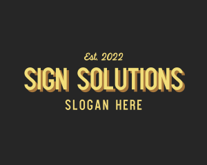 Signage - Retro Signage Business logo design