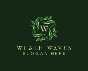 Leaf Wave Wellness logo design