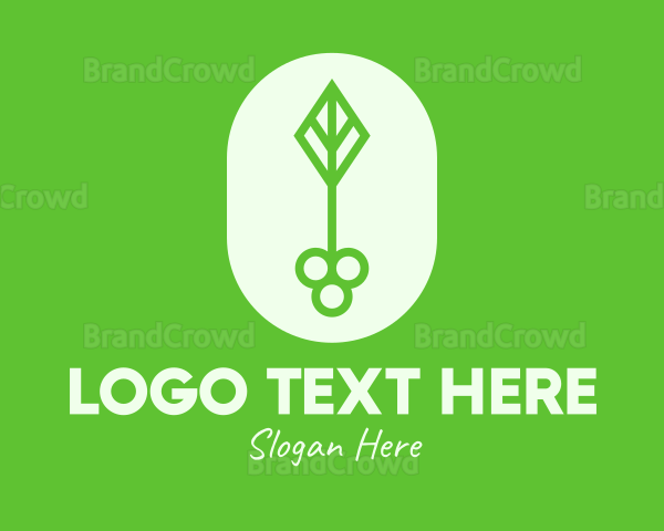 Green Leaf Key Logo