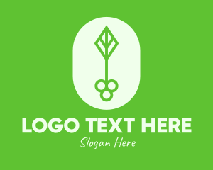 Green Leaf Key logo design