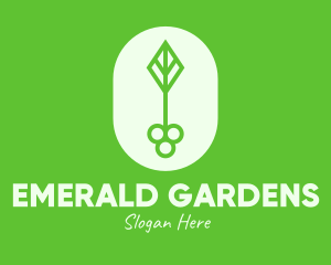 Green Leaf Key logo design