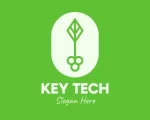 Green Leaf Key logo design