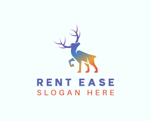 Gradient Rainbow Moose  Logo