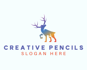 Gradient Rainbow Moose  logo design