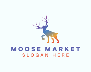 Gradient Rainbow Moose  logo design