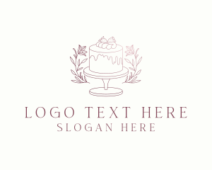 Cake - Pastry Cake Dessert logo design