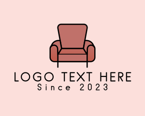 Home Interior - Minimalist Armchair Furniture logo design
