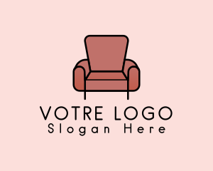 Minimalist Armchair Furniture Logo
