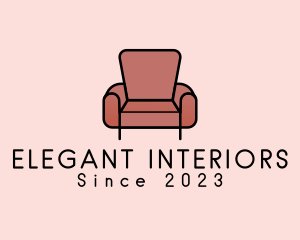 Minimalist Armchair Furniture logo design