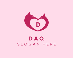 Heart Cat & Dog Logo