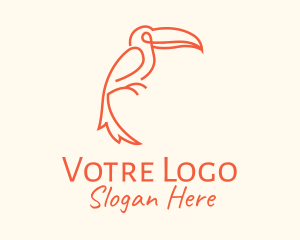 Orange Toucan Bird Logo